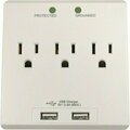 Compucessory Charger Station, Wall, 3-Outlet CCS25674